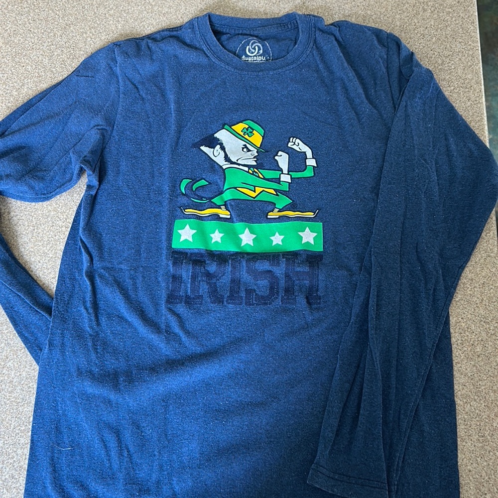 Notre Dame Blue Long-sleeve Shirt Medium